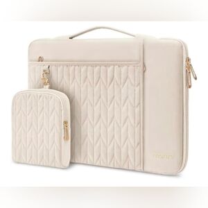 Mosiso *Pink* Quilted Laptop Case w/Accessory Bag